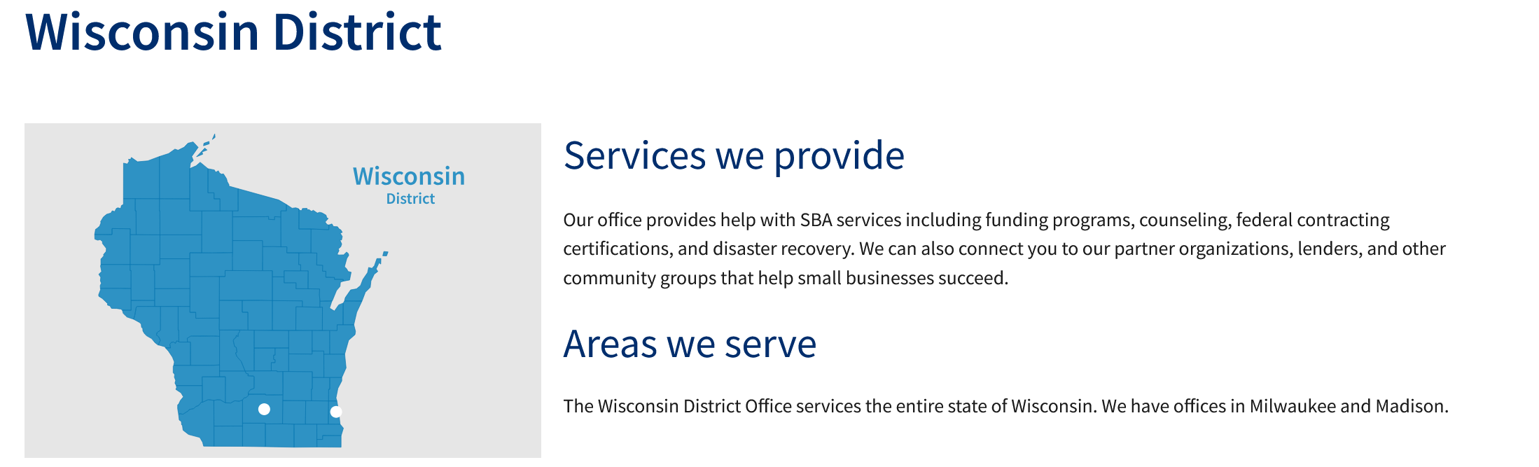 SBA Wisconsin Registered